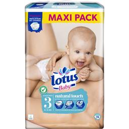 Lotus Couches Baby Touch Taille 4 (9-14Kg) x38 (lot de 2 soit 76