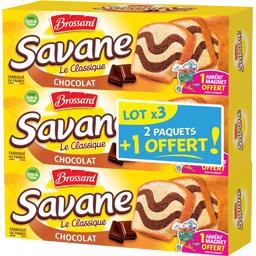 BROSSARD Savane gâteaux classique marbré au chocolat Lot de 2