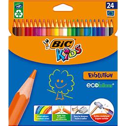 Crayons De Couleur BIC Kids Evolution ECOlutions – 18 Couleurs, Boîte Métal – Sans Bois, Résistants - 9