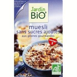 Vente Muesli sans sucres ajoutés aux graines gourmandes - bio - Jardin BiO  étic - Léa Nature Boutique bio