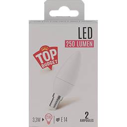 Ampoule LED à Filament 4W Dimmable Flamme Coup De Vent Dépolie E14