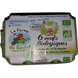 Boite de 6 gros œufs Frais - Ferme de la Houlette