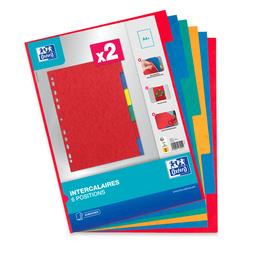 Intercalaires A4 XL 6 Positions Oxford - Onglets Réinscriptibles, Polypro Translucide, Épaisseur 30/100ème
