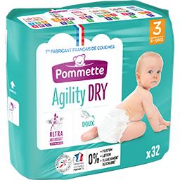 Lot de 62 couches Agility Dry Pommette N°5 - New Quality - Bébé