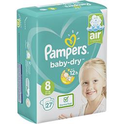 Couches baby-dry taille 8 Pampers - Intermarché