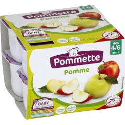 Compote pomme, dès 4/6 mois Pommette - Intermarché