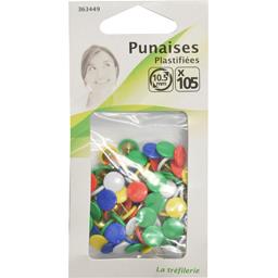 Punaises Maped 10mm - Recouvertes Plastique Magenta - Boîte Distributrice - Pour Bureau Et Loisirs Créatifs