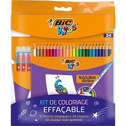 Set de coloriage effaçable BIC Kids avec feutres magiques et crayons  effaçables 