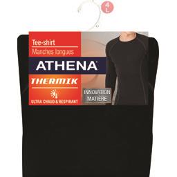Tee-shirt manches longues femme Ligne chaude Athena Polyester Noir