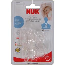 Nuk - Tétines silicone x2 col large serenity lait infantile - 6/18 mois -  Supermarchés Match