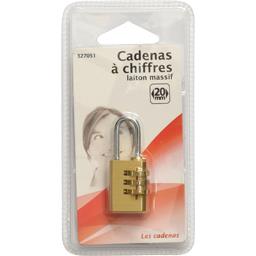 Cadenas en laiton Code 3 chiffres - 20 mm WONDAY