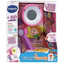 VTech Funny Sunny Rose - Compagnon Interactif Avec Histoires, Jeux Et Veilleuse Pour Enfants 3-8 Ans
