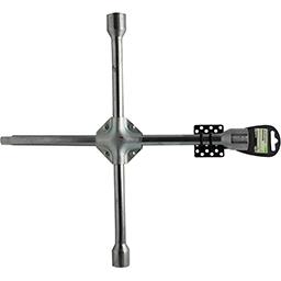 Clé En Croix Renforcée PRECISION STEEL - Type Pro, Argenté, Douilles 17/19/21 Mm, Carré 1/2"