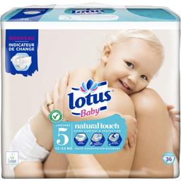 Couches Touch, taille 5 : 12-22 kg Lotus Baby - Intermarché