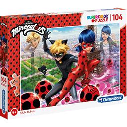 Clementoni Supercolor - 3 Puzzle Da 48 Pezzi Per Bambini - Miraculous - 5 Anni - Made In Italy - 2