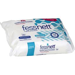 Lingettes de papier toilette humides Sensitive, Fess'nett (x 50)