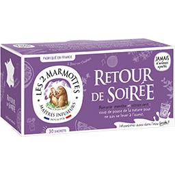 Les 2 Marmottes - Sachets infusion retour de soirée Bio (42g