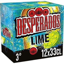 Lime - Bire aromatise  un spiritueux  base d'agave citron vert et cactus  Desperados - Intermarch