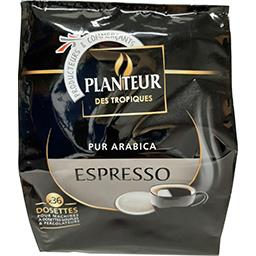 36 dosettes de café pur arabica doux 250g PLANTEUR DES TROPIQUES
