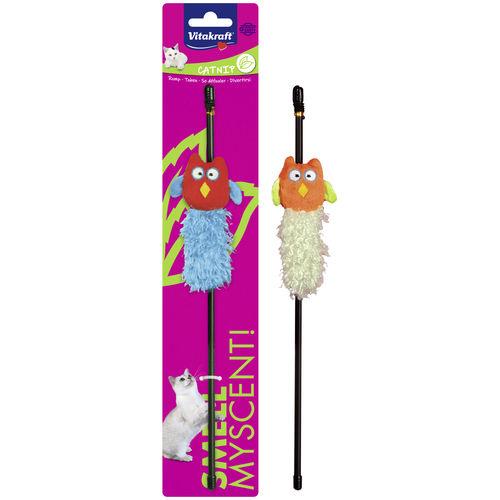 Aimé - Jouet Kawaii Canne à Pêche Chat Rétractable - Jeu Chat Appartement - Coloré, Craquant Et Amusant - Stimule Le Mouvement Et Le Bruit - Avec Appâts Interchangeables Et Manche Téléscopique