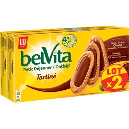 BELVITA Biscuits petit-déjeuner tartiné goût chocolat noisette