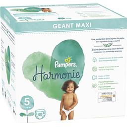 Couches harmonie taille 5, 11kg+ Pampers - Intermarché