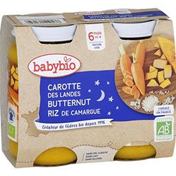lot 3 Petit pot bébé dès 6 mois, carotte potimarron riz BABYBIO