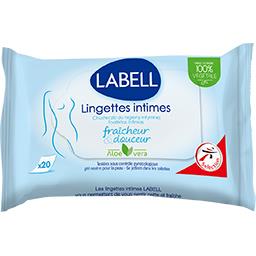 Lingettes intimes fraîcheur & douceur Labell - Intermarché