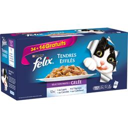 Félix - Repas pour chat Tendres effilés 4 Variétés - Supermarchés Match