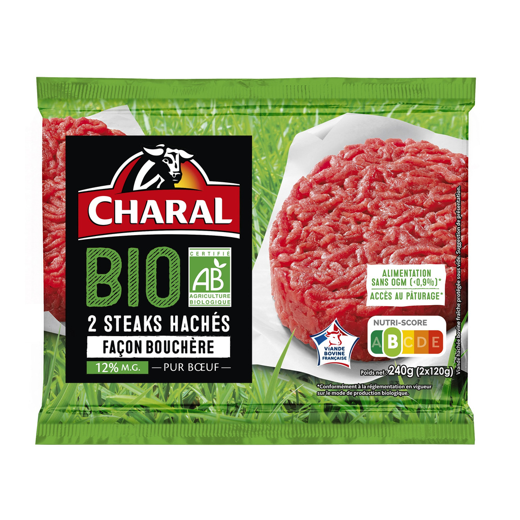 Steaks hachés BIO façon bouchère 15% MG