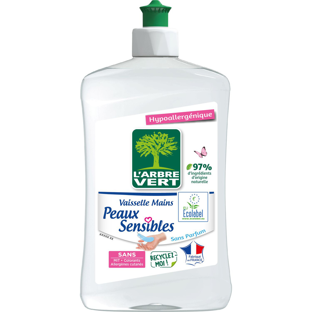 Liquide vaisselle et mains peaux sensibles hypoallergnique L'Arbre Vert -  Intermarch